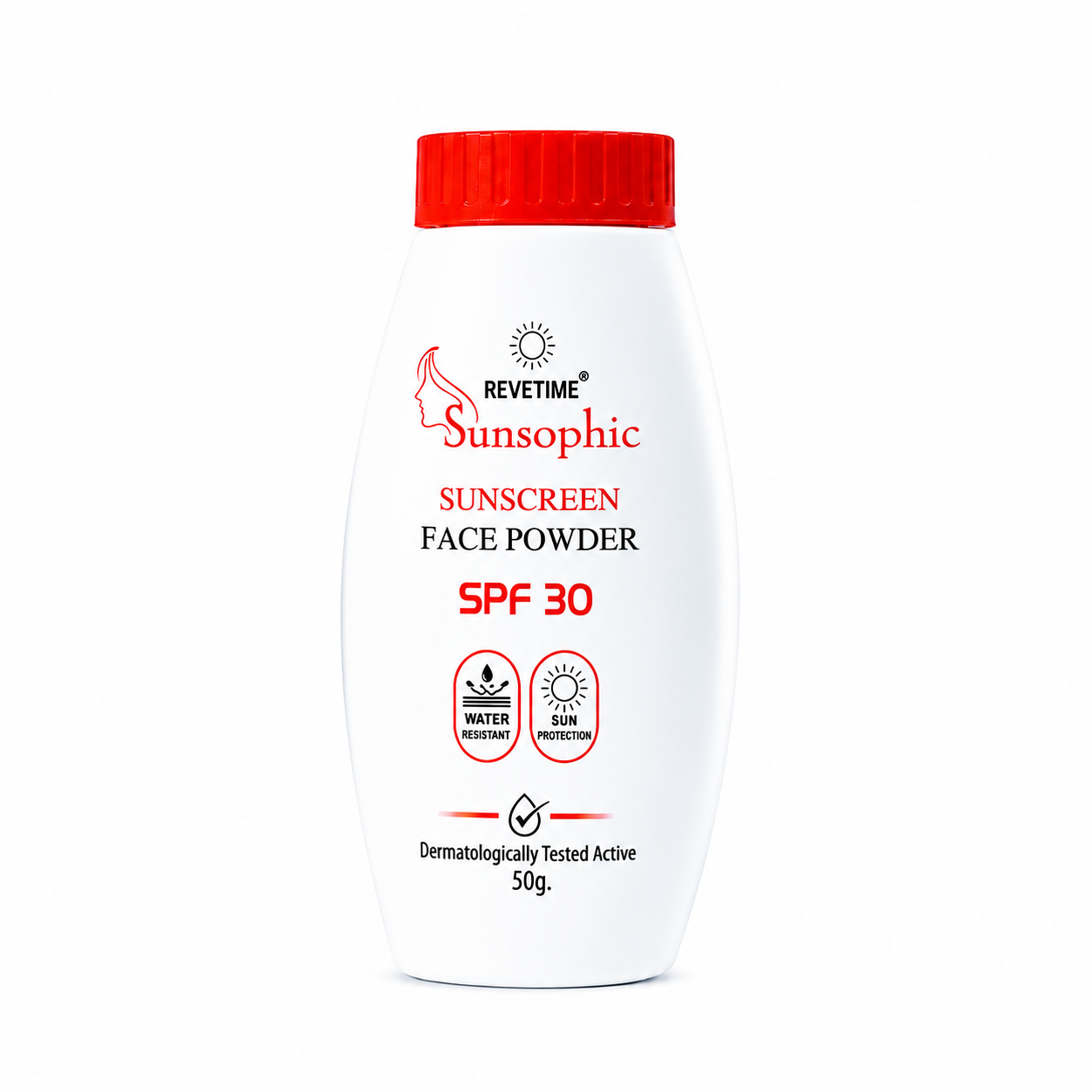 Sunsophic | Sunscreen Face Powder Tinted | Matte Finish | SPF 30 PA+++ | Titanium Dioxide | Aloe Vera | 50gm