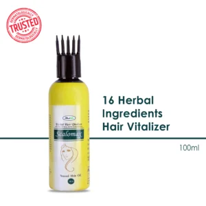 Scalomax | Herbal Vitalizer Hair Oil | Hair Regrowth | Control hairfall | 16 Herbal Ingredients | Bhringraj | Amla | 100ml