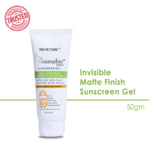 Sunsophic Pro | SPF 50 Sunscreen Gel | Tanning | Sunburn | Hyaluronic Acid | Ceramide-3 | 50gm