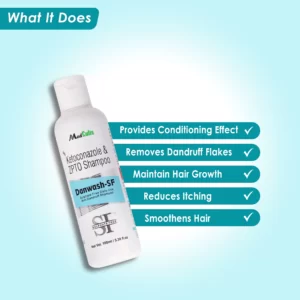 Danwash-SF | 2% Ketoconazole & ZTPO | Sulphate Free & Anti Dandruff Shampoo | 100ml