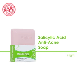 Majiclin | Anti-acne soap | Acne Cleanses | Exfoliates | Salicylic acid & Olive oil | 75gm