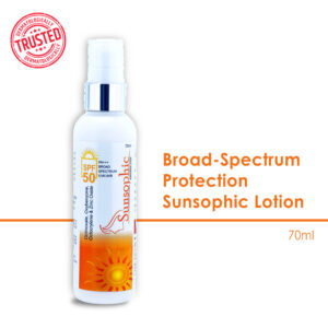 Sunsophic | SPF 50 Sunscreen Lotion | PA+++ | Protects | Removes Tan | Oxybenzone | 70ml