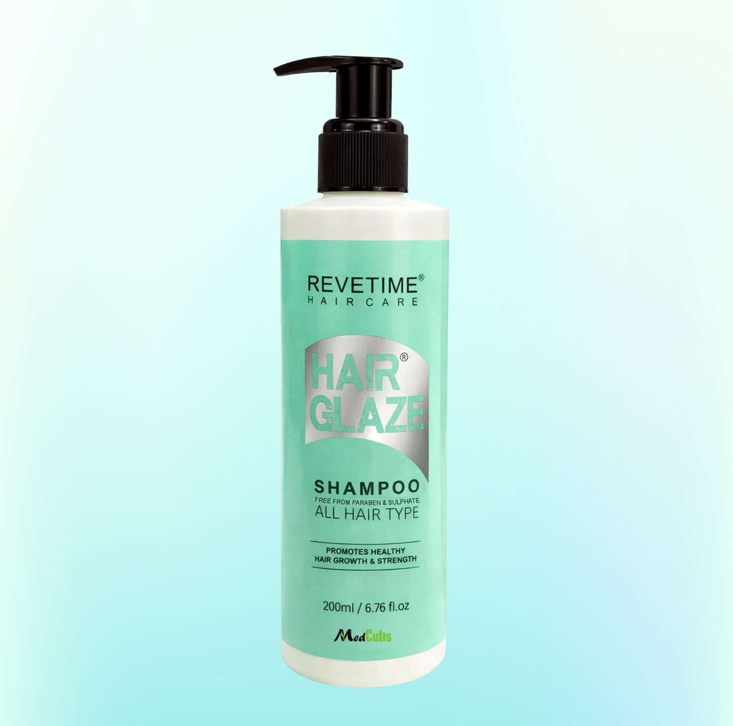 Revetime Hairglaze | Sulphate Free Keratin Shampoo | Control Hairfall | Strengthens | Biotin | Caffeine | 200ml