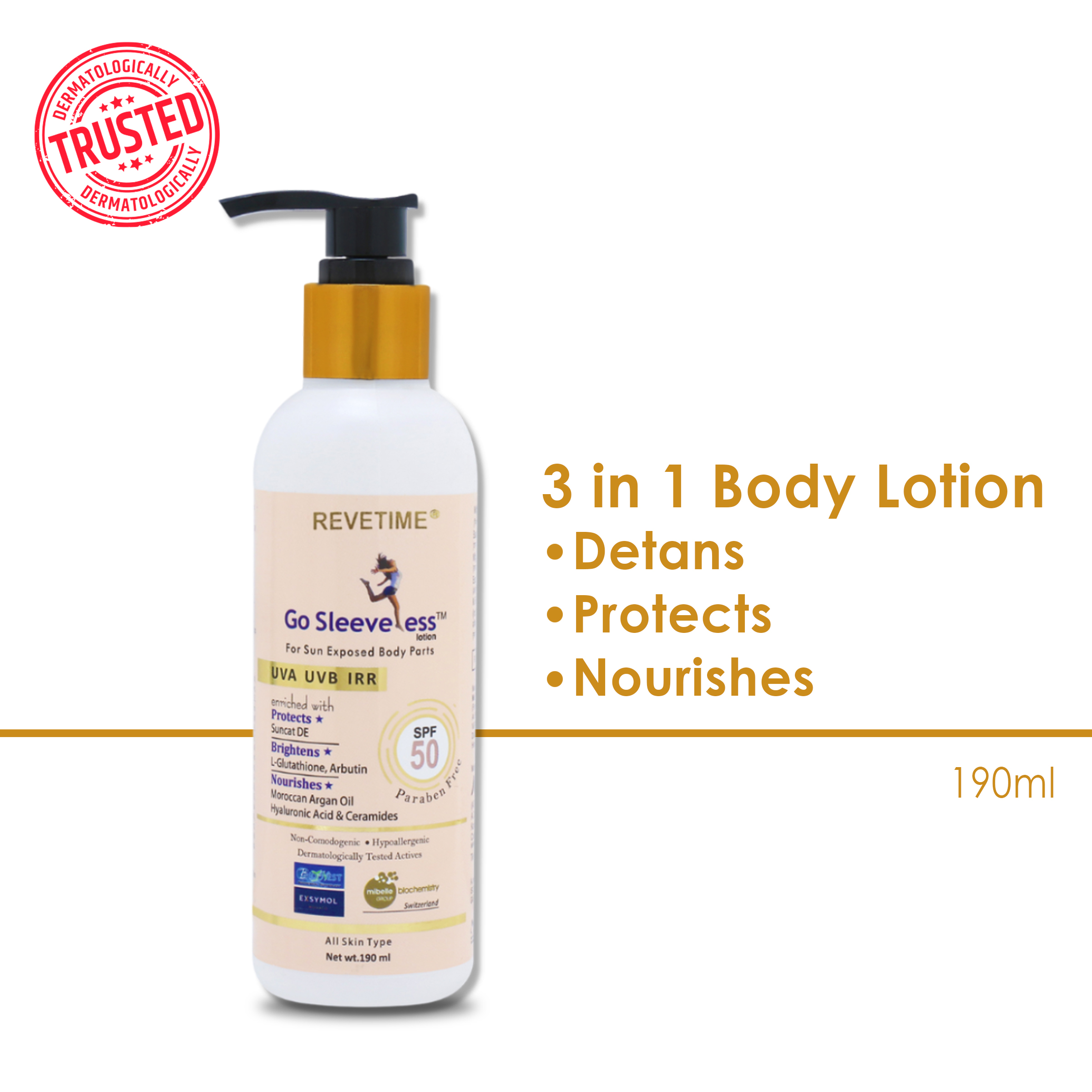 Go Sleeveless Body Lotion SPF 50 Sunscreen