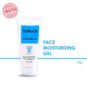 Softuch Lite | Face Moisturizing Gel | SPF 50 PA++++ | Hyaluronic Acid | Niacinamide | Protects | Hydrates | 50g